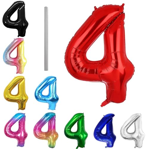 Geburtstag zahlen Luftballon 4 jahre-Rot XXL Jumbo Folienballon 40 Zoll – 101 cm Luftballons 4 Geburtstag Junge Mädchen Babyparty Geburtstagsdeko Jubiläumsparty Dekoration Geburtstag zahlen Luftballon 4 jahre-Rot XXL Jumbo Folienballon 40 Zoll – 101 cm Luftballons 4 Geburtstag Junge Mädchen Babyparty Geburtstagsdeko Jubiläumsparty Dekoration von Shixpiov