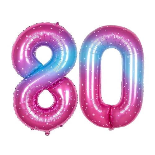 Geburtstag zahlen Luftballon 80 jahre-Pink Blau XXL Jumbo Folienballon 40 Zoll – 101 cm Luftballons 80 Geburtstag Junge Mädchen Babyparty Geburtstagsdeko Jubiläumsparty Dekoration Geburtstag zahlen Luftballon 80 jahre-Pink Blau XXL Jumbo Folienballon 40 Zoll – 101 cm Luftballons 80 Geburtstag Junge Mädchen Babyparty Geburtstagsdeko Jubiläumsparty Dekoration von Shixpiov