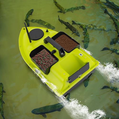 Futterboot KöDerboot Baitboat FischerköDer Boot RC Karpfenangeln Fischfinder Kabellos Nachtangeln FischköDer Bait Boat Mit Fernbedienung Gps Angeln KöDer FischköDerboot LED 52W 600M (25x50x15cm) von Shiyinge