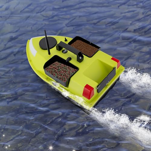 Futterboot KöDerboot Baitboat FischerköDer Boot RC Karpfenangeln Fischfinder Kabellos Nachtangeln FischköDer Bait Boat Mit Fernbedienung Gps Angeln KöDer FischköDerboot LED 52W 600M (25x50x17cm) von Shiyinge