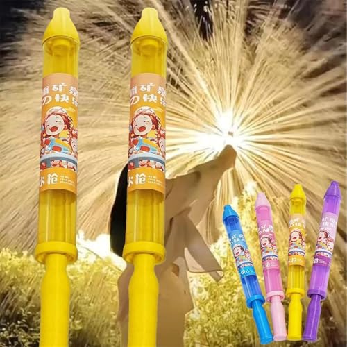 Feuerwerk-Wasserpistole, Feuerwerk-Wassersprühspielzeug, Feuerwerk-Wasserspritzpistole, Hochdruck-Sprinkler, zum Baden, für Pool, Partys und Strand (Yellow*2) von Shnbkls