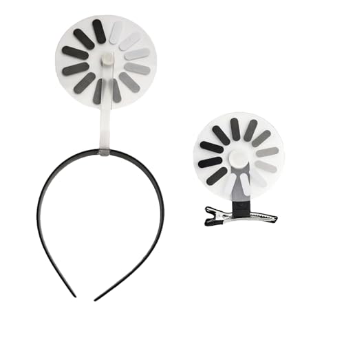2 x rotierende Symbole, Haarspangen, Stirnbänder, Foto-Requisiten für Partys, Selfie-Zubehör mit trendigem Loading-Design, Foto-Requisiten-Set 2 x rotierende Symbole, Haarspangen, Stirnbänder, Foto-Requisiten für Partys, Selfie-Zubehör mit trendigem Loading-Design, Foto-Requisiten-Set von Shntig
