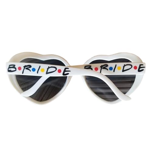 Brauthille, herzförmige Brille für Junggesellinnenabschied, Brille, Brautjungfernbrille für Braut, Dusche von Shntig