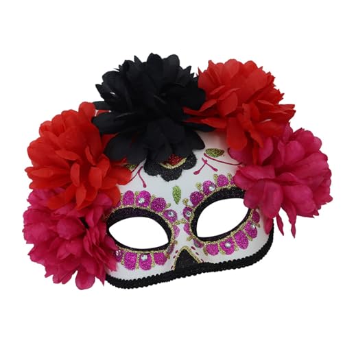 Halloween-Augenmaske für Damen, Blume, Zucker, Totenkopf, Augenmaske, weiblich, Abschlussball für Vintage-Mode-Enthusiasten Halloween-Augenmaske für Damen, Blume, Zucker, Totenkopf, Augenmaske, weiblich, Abschlussball für Vintage-Mode-Enthusiasten von Shntig
