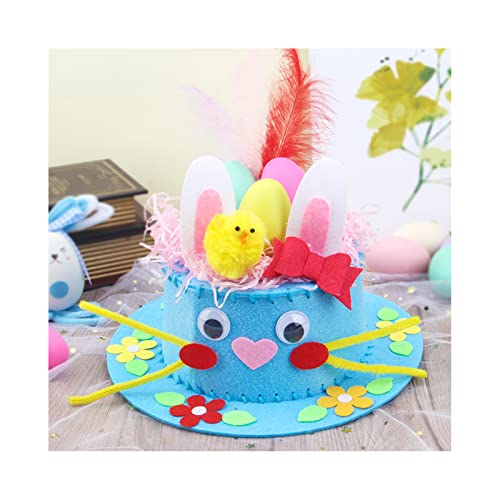 Kinder Ostern Vliesstoff Hut handgefertigt für Kinder Urlaub Cartoon Party Supplies von Shntig