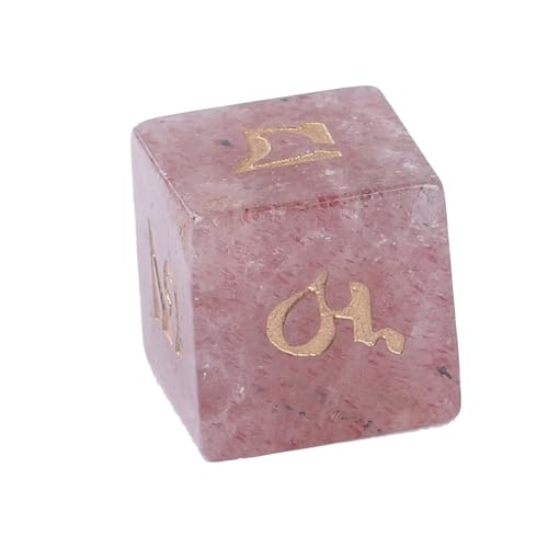 Natürlicher Kristall, 6-seitig, runde Eckwürfel, mehrseitig, Rollenspiel für Tischspiele, Klassenzimmer, Unterricht, einfach zu bedienen, natürliches Kristall-Geschenk von Shntig