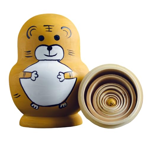 Russische Matroschka 10 Schichten Holz Nesting Dolls Traditionelles Thema Handbemalte Stapelpuppen Display Figuren von Shntig