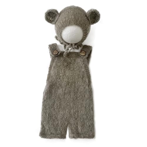 Schöne Foto-Requisiten für Neugeborene, Jungen, Mädchen, Outfits, Mohair-Bär-Hut, Haube und Strampler, Bodysuit, Fotoshooting-Kostüm-Set Schöne Foto-Requisiten für Neugeborene, Jungen, Mädchen, Outfits, Mohair-Bär-Hut, Haube und Strampler, Bodysuit, Fotoshooting-Kostüm-Set von Shntig