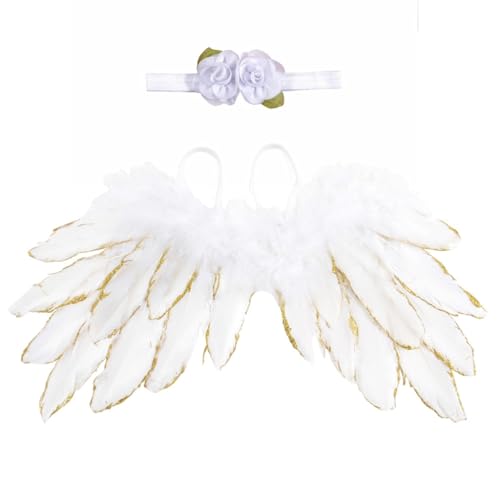 Shntig 2 Stück Flügel und Blume Stirnband Neugeborene Fotografie Requisiten Kopfschmuck Baby Fotoshootings Requisiten Säugling Kostüm Shntig 2 Stück Flügel und Blume Stirnband Neugeborene Fotografie Requisiten Kopfschmuck Baby Fotoshootings Requisiten Säugling Kostüm von Shntig