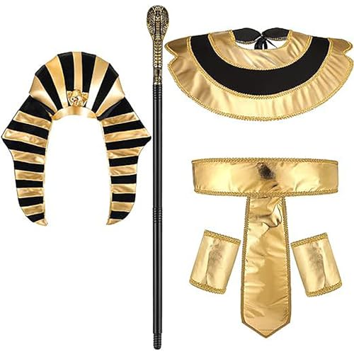 Shntig Ägyptisches Kostümzubehör König Tuts Kostüm Ägyptischer Kopfstück Armbänder Ägyptischer Kragen Für Halloween Shntig Ägyptisches Kostümzubehör König Tuts Kostüm Ägyptischer Kopfstück Armbänder Ägyptischer Kragen Für Halloween von Shntig