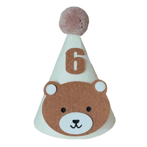 Shntig Der Geburtstagshut Des Entzückenden Bärenmotiven Für Kleinkinder Weiche Und Komfortable Baby Party Kopfbedeckung Mit Kinngürtel Und 1-9 Nummer Shntig Der Geburtstagshut Des Entzückenden Bärenmotiven Für Kleinkinder Weiche Und Komfortable Baby Party Kopfbedeckung Mit Kinngürtel Und 1-9 Nummer von Shntig