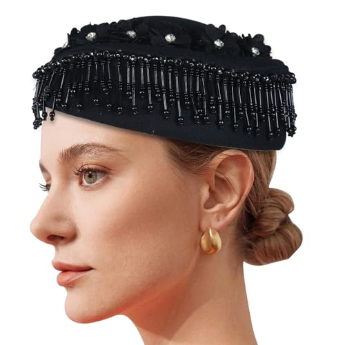 Shntig Elegante Barett für Gastgeber-Party, mit Strasssteinen und Blumen, für Kostümpartys, Halloween, Rollenspiel Shntig Elegante Barett für Gastgeber-Party, mit Strasssteinen und Blumen, für Kostümpartys, Halloween, Rollenspiel von Shntig
