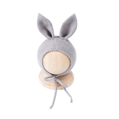 Shntig Foto-Requisiten für Neugeborene, 0–1 Monate, Baby-Foto-Requisiten, Mütze, Kostüm, Strick-Kopfschmuck von Shntig