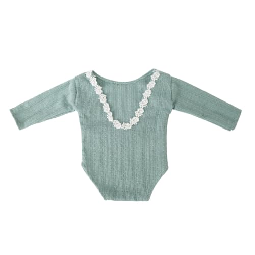 Shntig Foto-Requisiten für Neugeborene, Spitze, Overall, Baby-Fotografie, Kleidung, rückenfrei, dreieckig, Strampler für Säugling, Foto-Posierungs-Kostüm von Shntig