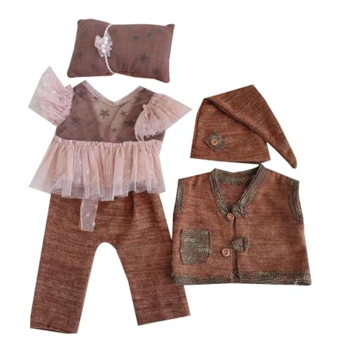 Shntig Foto-Requisiten für Neugeborene, Stirnband, Hut und Spitzen-Overall, Baby-Fotografie, Kleidung, Kopfschmuck, Spitzen-Top, Weste, Kissen für Neugeborene Shntig Foto-Requisiten für Neugeborene, Stirnband, Hut und Spitzen-Overall, Baby-Fotografie, Kleidung, Kopfschmuck, Spitzen-Top, Weste, Kissen für Neugeborene von Shntig