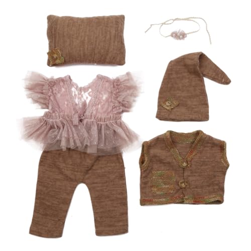 Shntig Foto-Requisiten für Neugeborene, Stirnband, Hut und Spitzen-Overall, Baby-Fotografie, Kleidung, Kopfschmuck, Spitzen-Top, Weste, Kissen für Neugeborene Shntig Foto-Requisiten für Neugeborene, Stirnband, Hut und Spitzen-Overall, Baby-Fotografie, Kleidung, Kopfschmuck, Spitzen-Top, Weste, Kissen für Neugeborene von Shntig