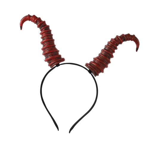 Shntig Freundliches Tierhorn-Haarband zum Verkleiden der Nacht, Halloween-Zubehör, Kinder und Erwachsene, geheimnisvolles Kostüm, Haarteil, leichtes Teufelshorn-Haarband von Shntig