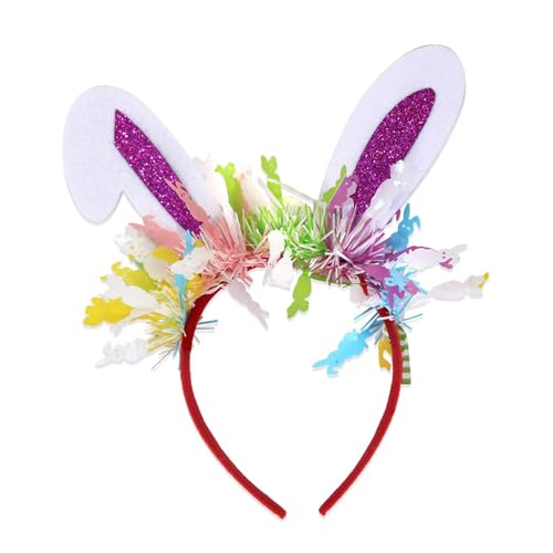 Shntig Hasen Cosplay Make-up Stirnband Süße Ostern Kopfbedeckung Haarbänder Kopfbedeckung Pompons Haarbänder Geburtstag Party von Shntig