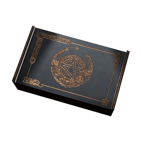 Shntig Holztarot Karten Aufbewahrungskoffer Push Tarot Karten Aufbewahrungsbox Tragbarer Kartenbehälter Astrologys Schmuckstück von Shntig