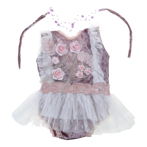 Shntig Neugeborene Foto Requisiten Stirnband/Hut & Spitze Overall Baby Fotografie Kleidung Kopfschmuck Langarm Strampler für Neugeborene Shntig Neugeborene Foto Requisiten Stirnband/Hut & Spitze Overall Baby Fotografie Kleidung Kopfschmuck Langarm Strampler für Neugeborene von Shntig