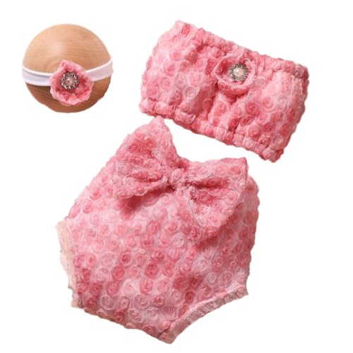 Shntig Neugeborene Fotografie Set mit Stirnband und Strampler - Süßes Fotografie Set für Neugeborene Jungen Mädchen Shntig Neugeborene Fotografie Set mit Stirnband und Strampler - Süßes Fotografie Set für Neugeborene Jungen Mädchen von Shntig