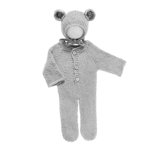 Shntig Schöne Foto-Requisiten für Neugeborene, Jungen, Mädchen, Outfits aus Mohair, Bär, Mütze, Haube und Fuß, Strampler, Bodysuit, Fotoshooting-Kostüm Shntig Schöne Foto-Requisiten für Neugeborene, Jungen, Mädchen, Outfits aus Mohair, Bär, Mütze, Haube und Fuß, Strampler, Bodysuit, Fotoshooting-Kostüm von Shntig
