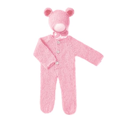 Shntig Schöne Foto-Requisiten für Neugeborene, Jungen, Mädchen, Outfits aus Mohair, Bär, Mütze, Haube und Fuß, Strampler, Bodysuit, Fotoshooting-Kostüm Shntig Schöne Foto-Requisiten für Neugeborene, Jungen, Mädchen, Outfits aus Mohair, Bär, Mütze, Haube und Fuß, Strampler, Bodysuit, Fotoshooting-Kostüm von Shntig
