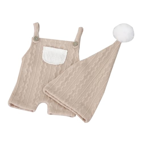 Verbessertes Fotoshooting-Kostüm-Set für Neugeborene, für Jungen und Mädchen, mit Mütze und Stramplern, Baumwolle Verbessertes Fotoshooting-Kostüm-Set für Neugeborene, für Jungen und Mädchen, mit Mütze und Stramplern, Baumwolle von Shntig