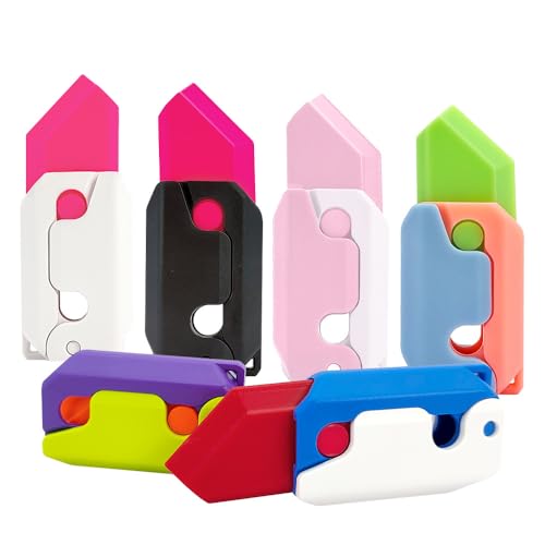 Shop-UP! Fidget Toys Anti-Stress-Messer mit Farbauswahl (Orange/Hellblau) von Shop-UP!