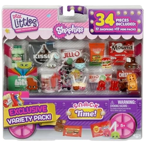 Shopkins Collector's Pack | 17 Real Littles Mini Plus 17 echte Marken-Mini-Packs (insgesamt 34 Teile) Stil kann variieren von Shopkins