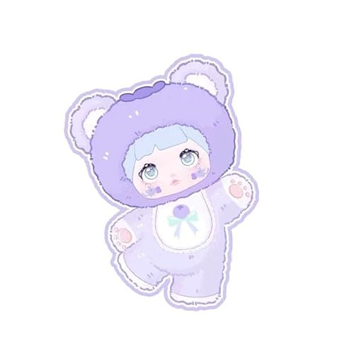 Shopular Nommi v3 Fruit Series Opened Blind Box Cute Confirmed Interessant Fruits Action Figure Plush Doll Bag Keychain Pendant (Blueberry) von Shopular