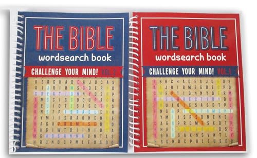 Spiralbindung, Miniatur-Bibel-Wortsuche, Puzzlebuch-Set für Auto, Büro und mehr, Bände 1-2 von Show-Offs