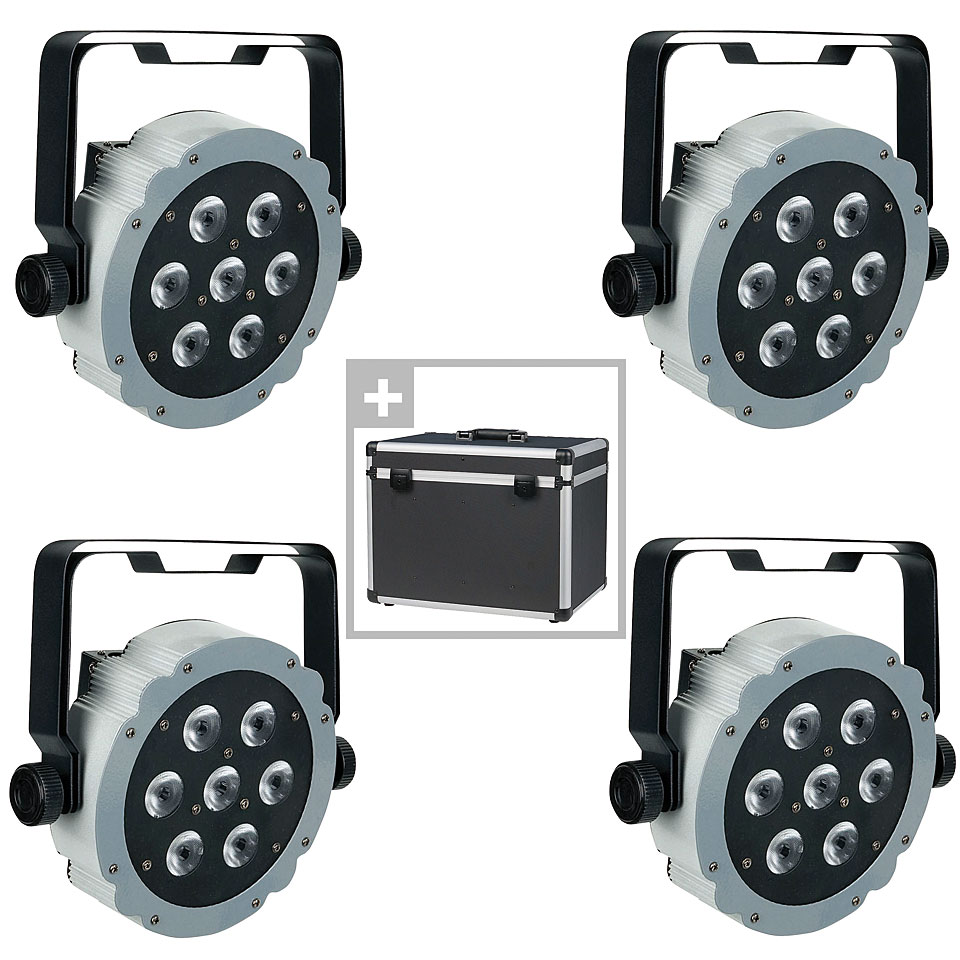 Showtec Compact Par 7 Tri 4pack + Case LED-Leuchte Showtec Compact Par 7 Tri 4pack + Case LED-Leuchte von Showtec