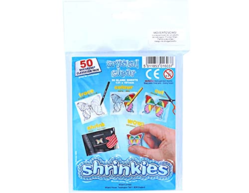 Original Shrinkles, Shrint Art Sheets Klares Classroom Pack (50 Blätter) von Shrinkles