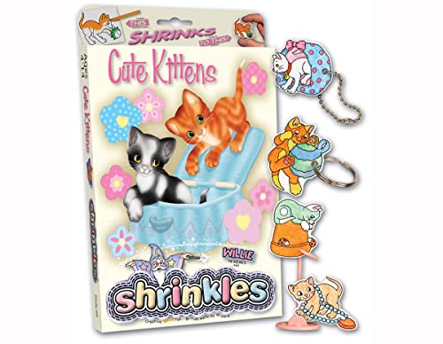 Cute Kittens magisches Kunststoff-Set mit 6 Designs und Zubehör von Shrinkles