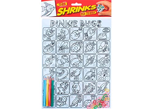 Dinkie Bugs magisches Kunststoff-Ketten-Set mit Motiven und Ringen zum Befestigen von Shrinkles