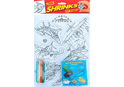 Shrinkles Fighter Planes magisches Kunststoff-Set mit 6 Designs und Zubehör von Shrinkles