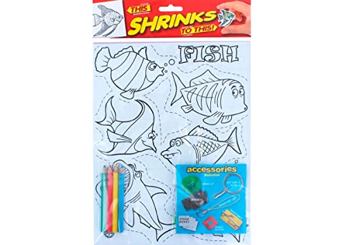 Fish magisches Kunststoff-Set mit 6 Designs und Zubehör von Shrinkles