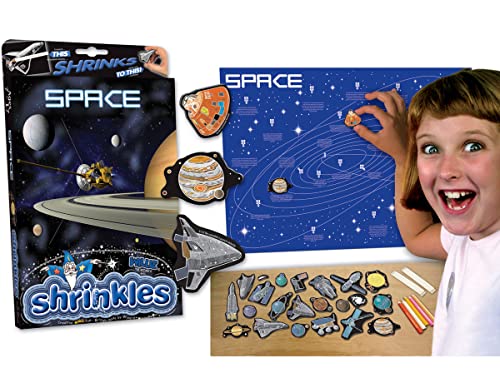 Shrinkles Magisches Kunststoff-Set Space mit 6 Designs und Zubehör von Shrinkles