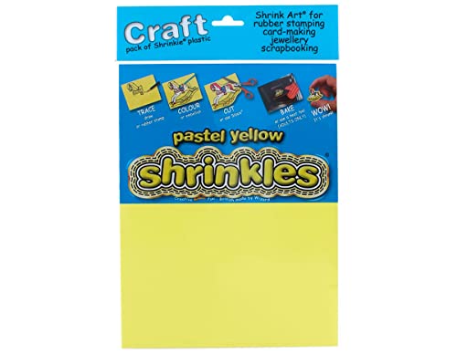 Original Shrinkles, Pastellgelbe Shrink Art Sheets (Craft Pack) von Shrinkles