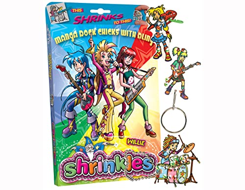 Shrinkles Rock Chicks Magic Kunststoff-Set mit 6 Designs und Zubehör von Shrinkles