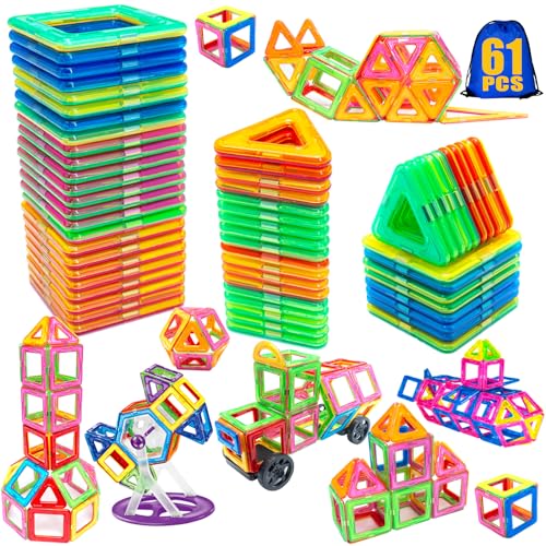 Shrubz Magnetische Bausteine, 61 Teile Magnet Spielzeug Kinder Magnetbausteine 3 4 5 6 7 Jahre Mädchen Junge Magnetbausteine Magnetspiel für Kinder Geschenk Lernspielzeug Bauklötze Kinderspielzeug Shrubz Magnetische Bausteine, 61 Teile Magnet Spielzeug Kinder Magnetbausteine 3 4 5 6 7 Jahre Mädchen Junge Magnetbausteine Magnetspiel für Kinder Geschenk Lernspielzeug Bauklötze Kinderspielzeug von Shrubz