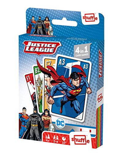 Shuffle 4 in 1 Justice League Kartenspiel von Shuffle