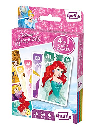 Shuffle Prinzessinnen-Kartenspiele für Kinder – 4-in-1-Snap, Paare, glückliche Familien und Action-Spiel, Spielanleitung enthalten, ab 4 Jahren, Mehrfarbig von Shuffle