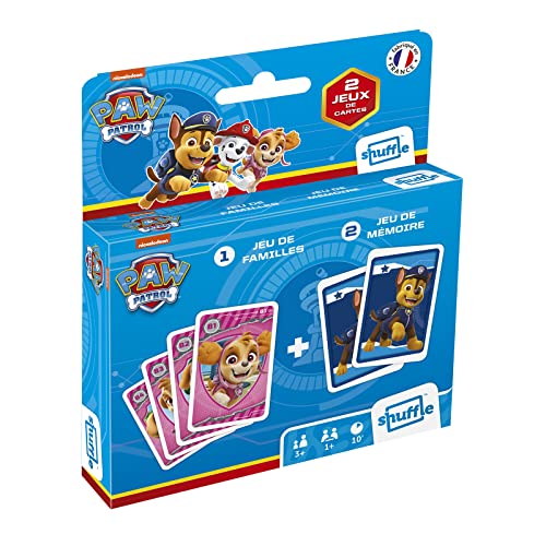 Shuffle - Kartenspiele Paw Patrol – 2 Kartenspiele – Familienspiel und Memory-Spiel – ab 3 Jahren von Shuffle