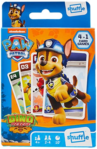 Shuffle Paw Patrol Kartenspiele für Kinder – 4 in 1 Snap, Paare, Happy Families & Action-Spiel, tolles Geschenk für Kinder ab 4 Jahren von Shuffle