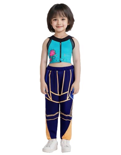 Mädchen Hunter Sänger Zoey Top und Hose Set Halloween Kostüm Festival Party Bühnenaufführung 150 cm von Shukqueen