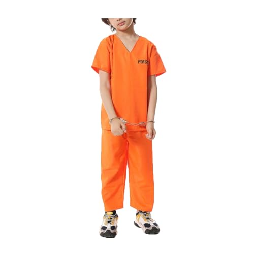 Shukqueen Halloween-Kostüme, Gefängniskostüm, Rollenspiel, Oberteil, Hosenanzug, Orange, Gefängniskostüm, für Erwachsene, 160 cm Shukqueen Halloween-Kostüme, Gefängniskostüm, Rollenspiel, Oberteil, Hosenanzug, Orange, Gefängniskostüm, für Erwachsene, 160 cm von Shukqueen