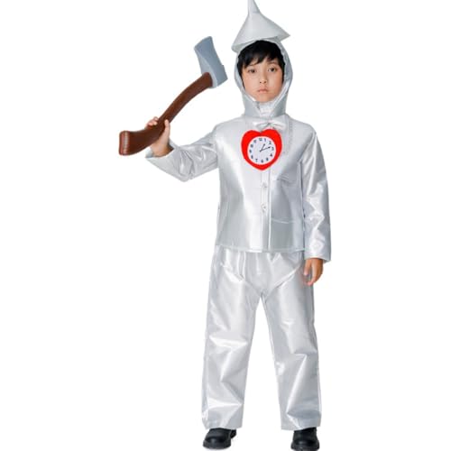 Shukqueen Holzmann-Kostüm für Jungen, aus Zinn, Halloween-Outfit mit Oberteil, Hose, Hut und Uhr, Größe S Shukqueen Holzmann-Kostüm für Jungen, aus Zinn, Halloween-Outfit mit Oberteil, Hose, Hut und Uhr, Größe S von Shukqueen