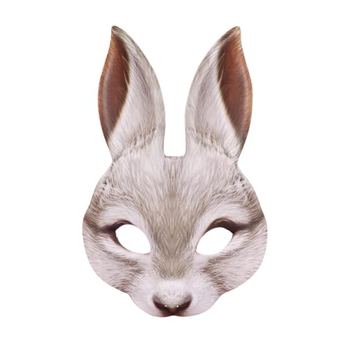 Shukqueen Uni Halloween Ostern Karneval Party Bunny Masken Tier Kaninchen Masken Weiß von Shukqueen
